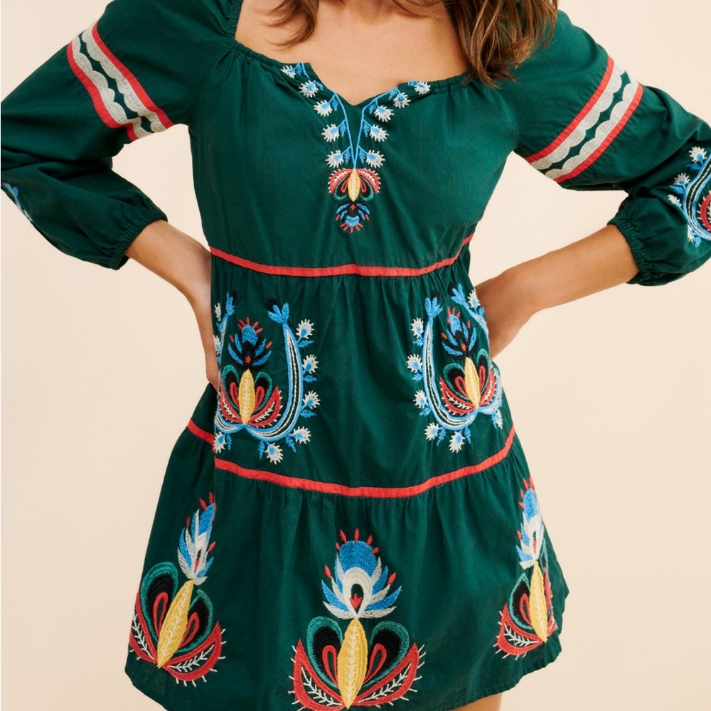 Anthropologie Embroidered Tunic Dress